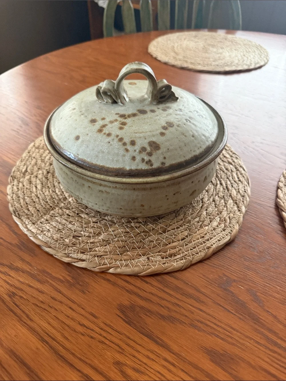 Handcrafted Vintage Studio Pottery Lidded Casserole Dish
